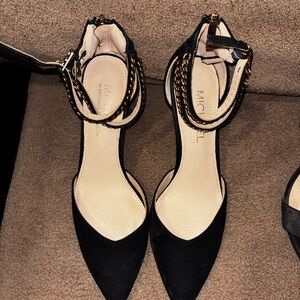 Michael Kors Black and Gold Heels